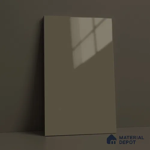 Musk Grey Solid Color Acrylic Laminate LM 24530 8 ft x 4 ft High Gloss Finish - 1.5 mm | Matching Edgeband code - EB 02092 | Suitable for Living Room, Kitchen, Office