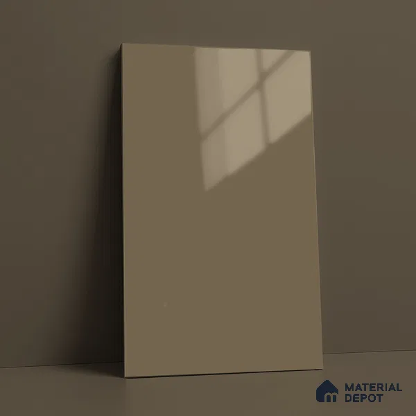 Warm Beige Solid Color Acrylic Laminate LM 24532 8 ft x 4 ft High Gloss Finish - 1.5 mm | Matching Edgeband code - EB 02082 | Suitable for Living Room, Kitchen, Office