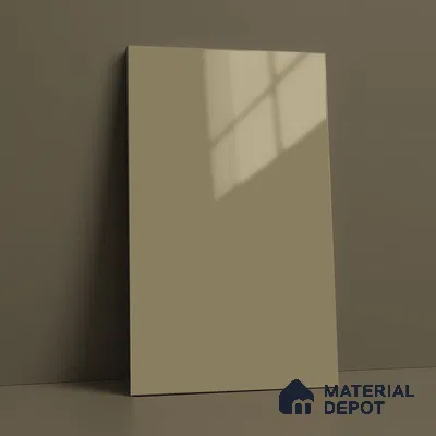 Warm Taupe Beige Solid Color Acrylic Laminate LM 24533 8 ft x 4 ft High Gloss Finish - 1.5 mm | Matching Edgeband code - EB 02081 | Suitable for Living Room, Kitchen, Office
