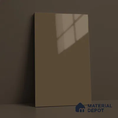 Taupe Brown Solid Color Acrylic Laminate LM 24534 8 ft x 4 ft High Gloss Finish - 1.5 mm | Matching Edgeband code - EB 02069 | Suitable for Living Room, Kitchen, Office