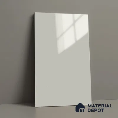 Ivory Solid Color Acrylic Laminate LM 24536 8 ft x 4 ft High Gloss Finish - 1.5 mm | Matching Edgeband code - EB 02085 | Suitable for Living Room, Kitchen, Office