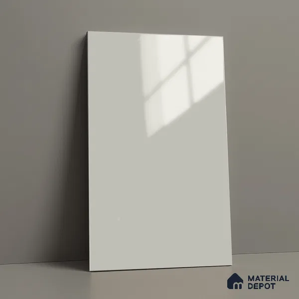 Ivory Solid Color Acrylic Laminate LM 24536 8 ft x 4 ft High Gloss Finish - 1.5 mm | Matching Edgeband code - EB 02085 | Suitable for Living Room, Kitchen, Office