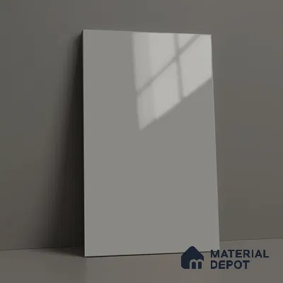 Pebble Grey Solid Color Acrylic Laminate LM 24537 8 ft x 4 ft High Gloss Finish - 1.5 mm | Matching Edgeband code - EB 02086 | Suitable for Living Room, Kitchen, Office