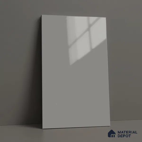 Pebble Grey Solid Color Acrylic Laminate LM 24537 8 ft x 4 ft High Gloss Finish - 1.5 mm | Matching Edgeband code - EB 02086 | Suitable for Living Room, Kitchen, Office