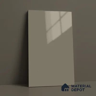 Pebble Grey Solid Color Acrylic Laminate LM 24538 8 ft x 4 ft High Gloss Finish - 1.5 mm | Matching Edgeband code - EB 02084 | Suitable for Living Room, Kitchen, Office