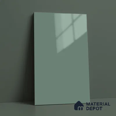 Muted Teal Blue Solid Color Acrylic Laminate LM 24539 8 ft x 4 ft High Gloss Finish - 1.5 mm | Matching Edgeband code - EB 02108 | Suitable for Living Room, Kitchen, Office