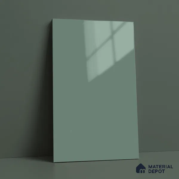 Muted Teal Blue Solid Color Acrylic Laminate LM 24539 8 ft x 4 ft High Gloss Finish - 1.5 mm | Matching Edgeband code - EB 02108 | Suitable for Living Room, Kitchen, Office