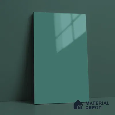 Teal Blue Solid Color Acrylic Laminate LM 24542 8 ft x 4 ft High Gloss Finish - 1.5 mm | Matching Edgeband code - EB 02075 | Suitable for Living Room, Kitchen, Office