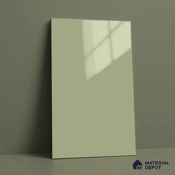 Seafoam Green Solid Color Acrylic Laminate LM 24545 8 ft x 4 ft High Gloss Finish - 1.5 mm | Matching Edgeband code - EB 02078 | Suitable for Living Room, Kitchen, Office
