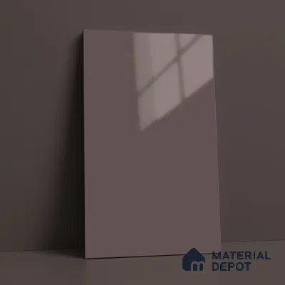 Taupe Brown Solid Color Acrylic Laminate LM 24547 8 ft x 4 ft High Gloss Finish - 1.5 mm | Matching Edgeband code - EB 02089 | Suitable for Living Room, Kitchen, Office