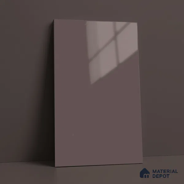 Taupe Brown Solid Color Acrylic Laminate LM 24547 8 ft x 4 ft High Gloss Finish - 1.5 mm | Matching Edgeband code - EB 02089 | Suitable for Living Room, Kitchen, Office