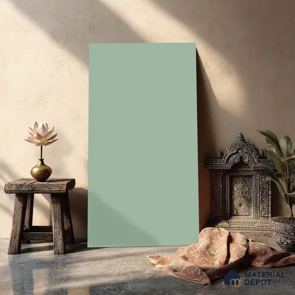 Greenish Grey Solid Colors Look LM 01921 8 ft x 4 ft Matte Finish Decorative Laminate - 1 mm | Suitable for Living Room, Kitchen, Office