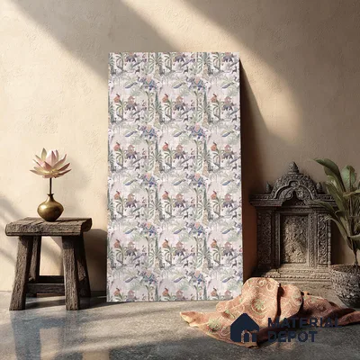 Beige Digital look LM 23939 Vanikaa Miniature Art 8 ft x 4 ft Texture Finish Decorative Laminate - 1 mm | Suitable for Living room,TV Unit, Highlighter Wall, Wardrobe, Feature Wall