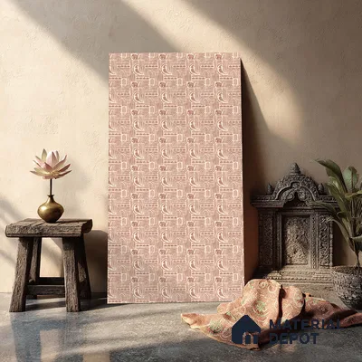 Brown Digital look LM 23942 Matikala Lippan Art 8 ft x 4 ft Texture Finish Decorative Laminate - 1.25 mm | Suitable for Living room,TV Unit, Highlighter Wall, Wardrobe, Feature Wall