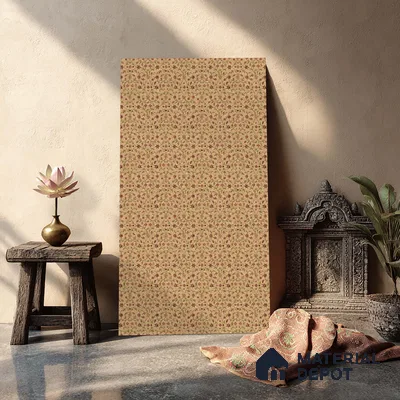 Brown Digital look LM 23943 Fulvatika Miniature Art 8 ft x 4 ft Texture Finish Decorative Laminate - 1 mm | Suitable for Living room,TV Unit, Highlighter Wall, Wardrobe, Feature Wall