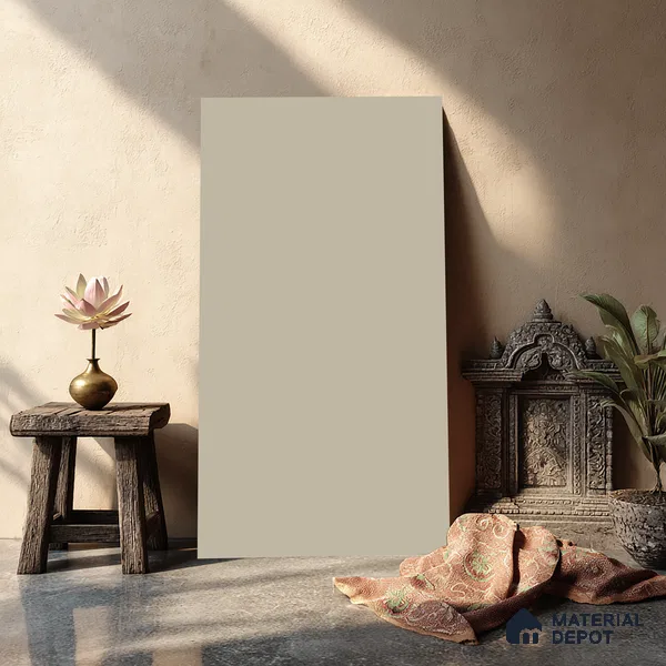 Light Beige Solid Colors look LM 23964 Frosted Glow  8 ft x 4 ft Matte Finish Decorative Laminate - 1 mm | Suitable for Living Room, Kitchen, Office