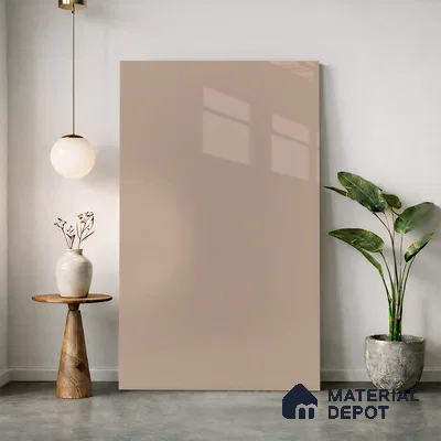 Blush Pink Solid Colors Look LM 24452  8 ft x 4 ft High Gloss Finish Decorative Laminate - 1 mm | Suitable for Living Room, Kitchen, Office