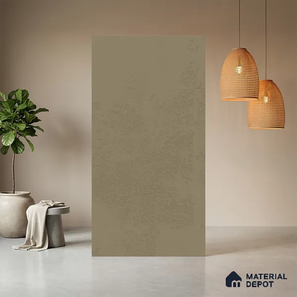 Cream Cement look Ferrero 1E240 PL Soft Alabaster Beige 8 ft x 4 ft Plaster Finish Decorative Laminate - 1 mm | Matching E3 Edgeband Code - (1054)