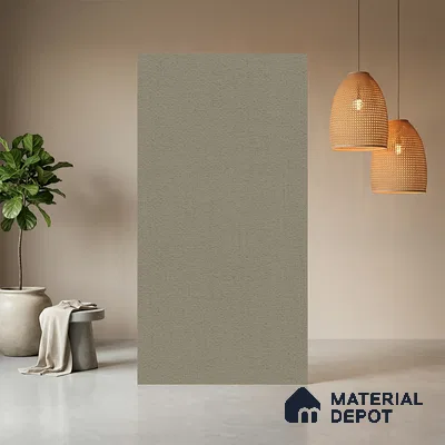 Grey Fabric look Ferrero 1E162 RF Soft Silver Grey 8 ft x 4 ft Real Fabric Finish Decorative Laminate - 1 mm | Matching E3 Edgeband Code - (1004)