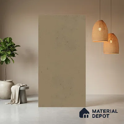 Beige Cement look Ferrero 1E246 CM Soft Almond Beige 8 ft x 4 ft Cemento Finish Decorative Laminate - 1 mm | Matching E3 Edgeband Code - (1046)