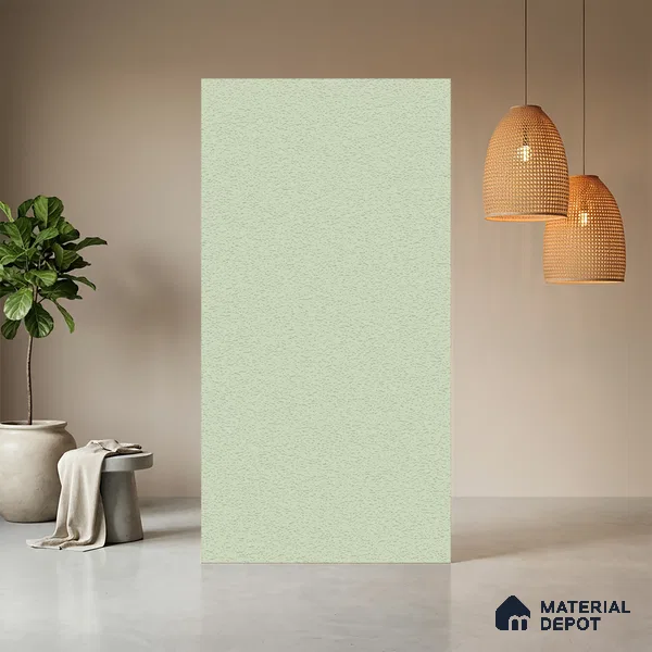 Blue Solid Colors look Ferrero 1E172 PU Frosted Mint 8 ft x 4 ft PU Finish Decorative Laminate - 1 mm | Suitable for Living Room, Kitchen, Office | Matching Prism Edgeband Code - (10187)