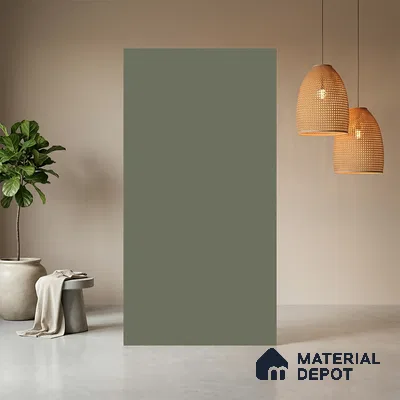 Green Solid Colors look Ferrero 1E228 SF Muted Sage Blue 8 ft x 4 ft Suede Finish Decorative Laminate - 1 mm | Suitable for Living Room, Kitchen, Office | Matching Prism Edgeband Code - (10115)
