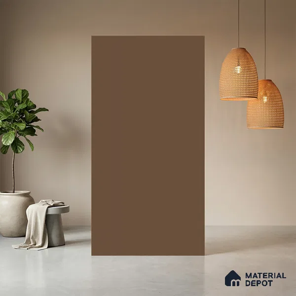 Sandrift Brown Fluted Solid Color Look WMF 903 8 ft x 4 ft Texture Finish Decorative Laminate - 1 mm | Suitable for TV Unit, Wardrobe, Kitchen Cabinets