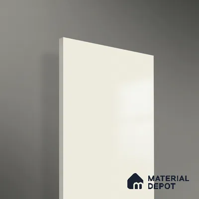 Off White Solid Colors Look WU 943 8 ft x 4 ft PU Finish Decorative Laminate - 1 mm | Suitable for Living Room, Kitchen, Office