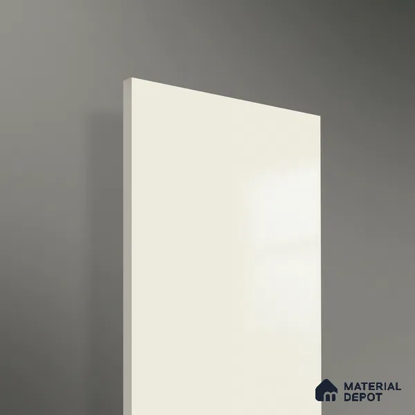 Off White Solid Colors Look WU 943 8 ft x 4 ft PU Finish Decorative Laminate - 1 mm | Suitable for Living Room, Kitchen, Office