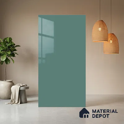 Arctic Blue Solid Colors Look HG 930 8 ft x 4 ft High Gloss Finish Decorative Laminate - 1 mm | Suitable for Living Room, Kitchen, Office