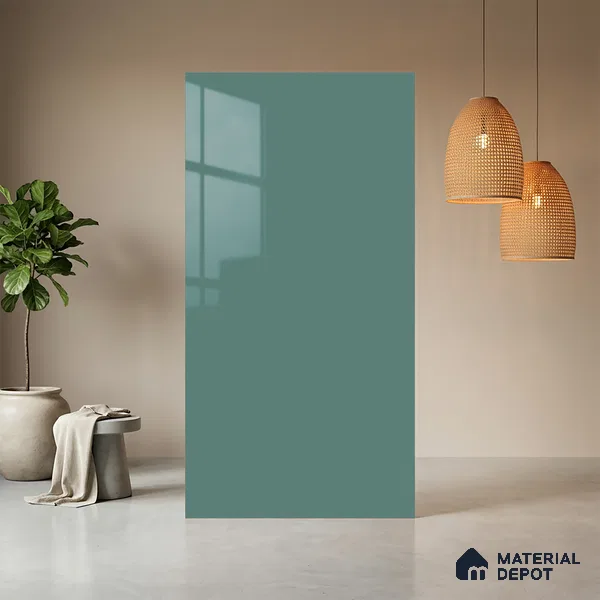 Arctic Blue Solid Colors Look HG 930 8 ft x 4 ft High Gloss Finish Decorative Laminate - 1 mm | Suitable for Living Room, Kitchen, Office