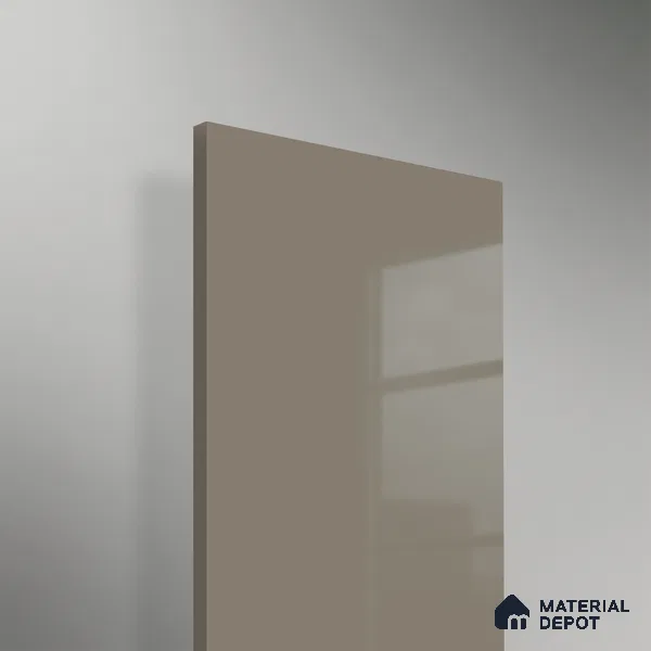 Chrome Grey Solid Colors Look HG 911 8 ft x 4 ft High Gloss Finish Decorative Laminate - 1 mm | Suitable for Living Room, Kitchen, Office