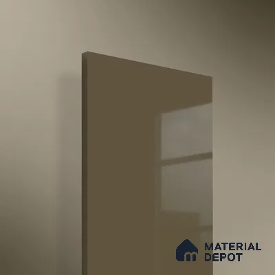 Light Brown Solid Colors Look HG 938 8 ft x 4 ft High Gloss Finish Decorative Laminate - 1 mm | Suitable for Living Room, Kitchen, Office