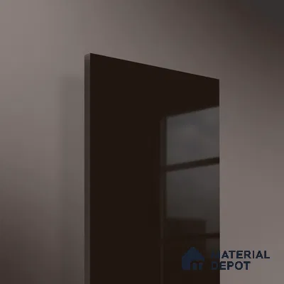 Chocolate Solid Colors Look HG 924 8 ft x 4 ft High Gloss Finish Decorative Laminate - 1 mm | Suitable for Living Room, Kitchen, Office