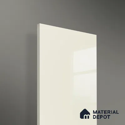 Off White Solid Colors Look HG 943 8 ft x 4 ft High Gloss Finish Decorative Laminate - 1 mm | Suitable for Living Room, Kitchen, Office