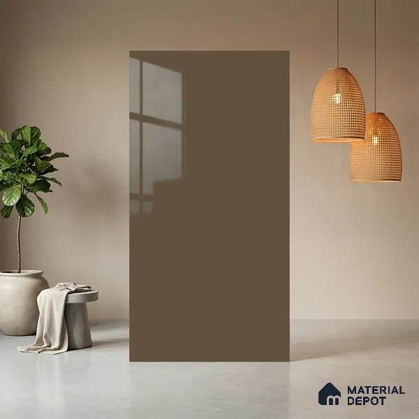 Vanilla Glaze Solid Colors Look HG 511 8 ft x 4 ft High Gloss Finish Decorative Laminate - 1 mm | Suitable for Living Room, Kitchen, Office
