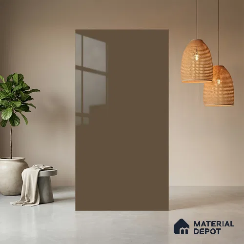 Vanilla Glaze Solid Colors Look HG 511 8 ft x 4 ft High Gloss Finish Decorative Laminate - 1 mm | Suitable for Living Room, Kitchen, Office