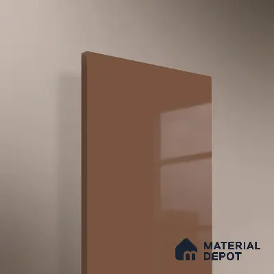 Reddish Brown Solid Colors Look HG 903 8 ft x 4 ft High Gloss Finish Decorative Laminate - 1 mm | Suitable for Living Room, Kitchen, Office