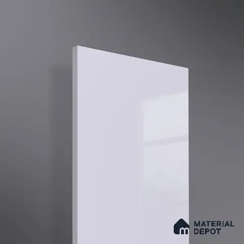 White Solid Colors Look HG 901 8 ft x 4 ft High Gloss Finish Decorative Laminate - 1 mm | Suitable for Living Room, Kitchen, Office