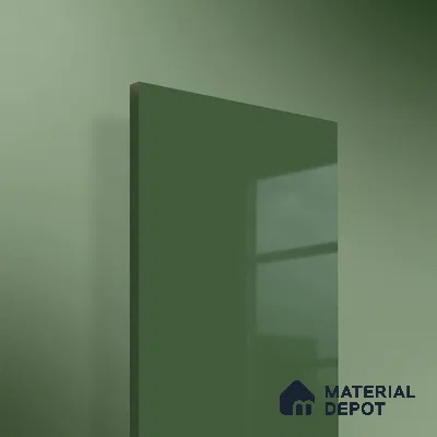 Parrot Green Solid Colors Look HG 949 8 ft x 4 ft High Gloss Finish Decorative Laminate - 1 mm | Suitable for Living Room, Kitchen, Office