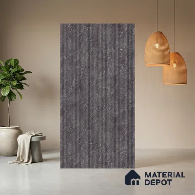 Marble Fluted LM 01852 8 ft x 4 ft Matte Finish Decorative Laminate - 1 mm | Suitable for TV Unit,Wardrobe, Kitchen Cabinets