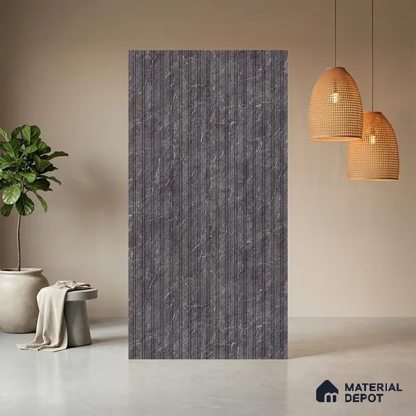 Marble Fluted LM 01852 8 ft x 4 ft Matte Finish Decorative Laminate - 1 mm | Suitable for TV Unit,Wardrobe, Kitchen Cabinets