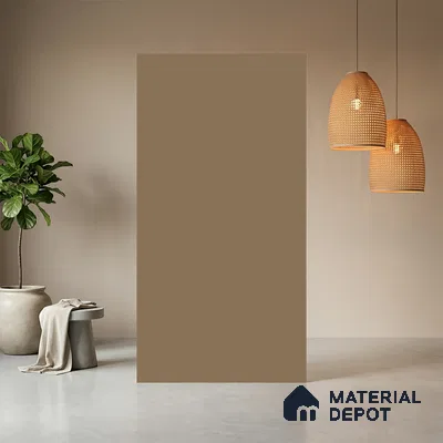 Champagne Brown Solid Colors Look LM 01935 8 ft x 4 ft Matte Finish Decorative Laminate - 1 mm | Suitable for Living Room, Kitchen, Office