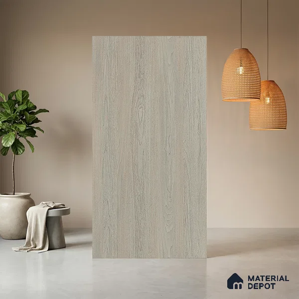 Wooden Look LM 10874 Smoked Binca Pecan 8 ft x 4 ft Texture Finish Decorative Laminate - 1 mm | Suitable for TV Unit, Wardrobe, Kitchen Cabinets