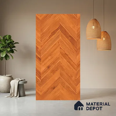Wooden Look LM 10882 3D Square 8 ft x 4 ft Texture Finish Decorative Laminate - 1 mm | Suitable for TV Unit, Wardrobe, Kitchen Cabinets