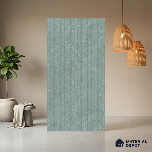 Marble Fluted LM 10919 8 ft x 4 ft Matte Finish Decorative Laminate - 1 mm | Suitable for TV Unit,Wardrobe, Kitchen Cabinets