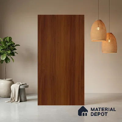 Wooden Look LM 10935 Red Teak 8 ft x 4 ft Texture Finish Decorative Laminate - 1 mm | Suitable for TV Unit, Wardrobe, Kitchen Cabinets
