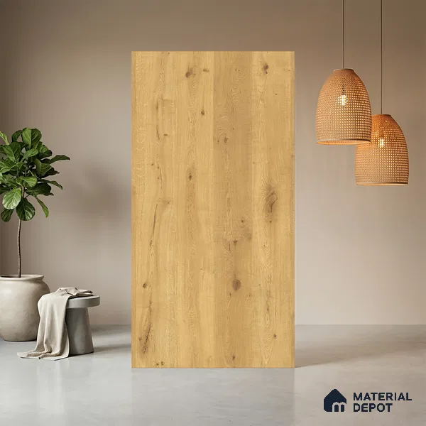 Wooden Look LM 10937 Natural Moden Oak 8 ft x 4 ft Texture Finish Decorative Laminate - 1 mm | Suitable for TV Unit, Wardrobe, Kitchen Cabinets