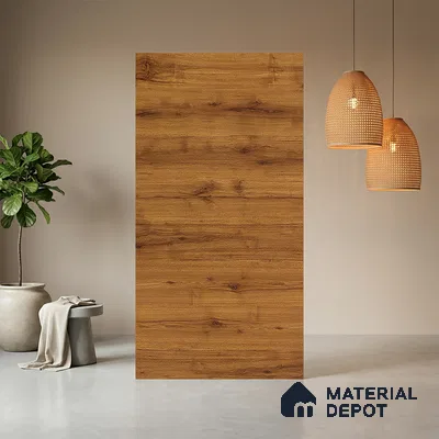 Wooden Look LM 10942 Chamois Tropical 8 ft x 4 ft Texture Finish Decorative Laminate - 1 mm | Suitable for TV Unit, Wardrobe, Kitchen Cabinets