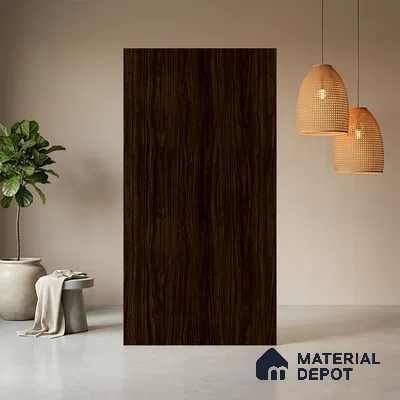 Wooden Look LM 10948 Lyon Walnut 8 ft x 4 ft Texture Finish Decorative Laminate - 1 mm | Suitable for TV Unit, Wardrobe, Kitchen Cabinets